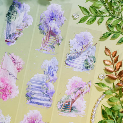 6.5cm*100cm Four Seasons Flower Stairs PET Tape