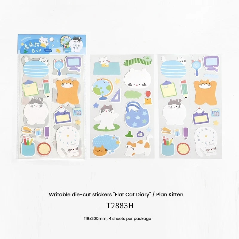 Flat Cat Diary Series Sticker
