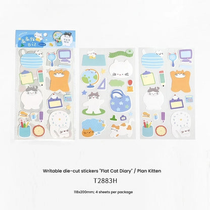 Flat Cat Diary Series Sticker