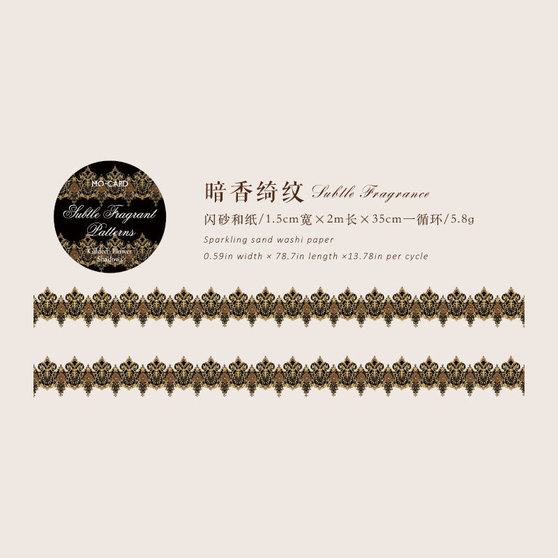 Gilded Flower Shadow Series Flash Sand Washi Tape