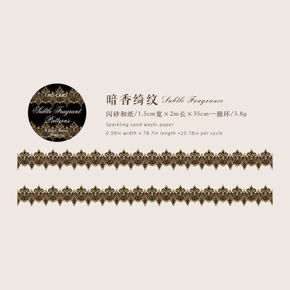 Gilded Flower Shadow Series Flash Sand Washi Tape