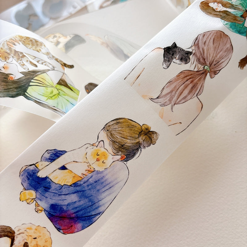 6cm*333cm Pet Companionship Die Cutting Washi/PET/Fog PET Tape
