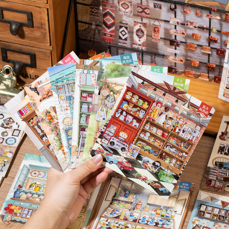 Tea Break Series 3D Sticker Book featuring tea, and book designs for journaling, scrapbooking and collage