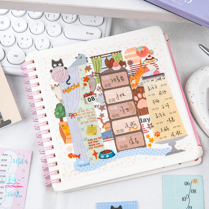 Daily Notes Series Sticker Book featuring book designs for journaling, scrapbooking and collage