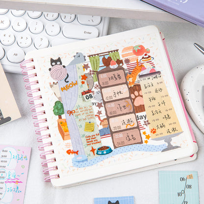 Daily Notes Series Sticker Book featuring book designs for journaling, scrapbooking and collage