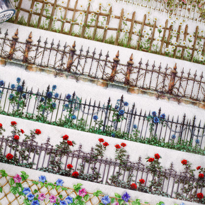 Retro fence series PET Tape featuring retro designs for journaling, scrapbooking and collage