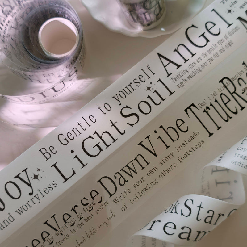 Whole Roll 5cm*3m Fantastic Composition Die Cutting Washi/PET Tape