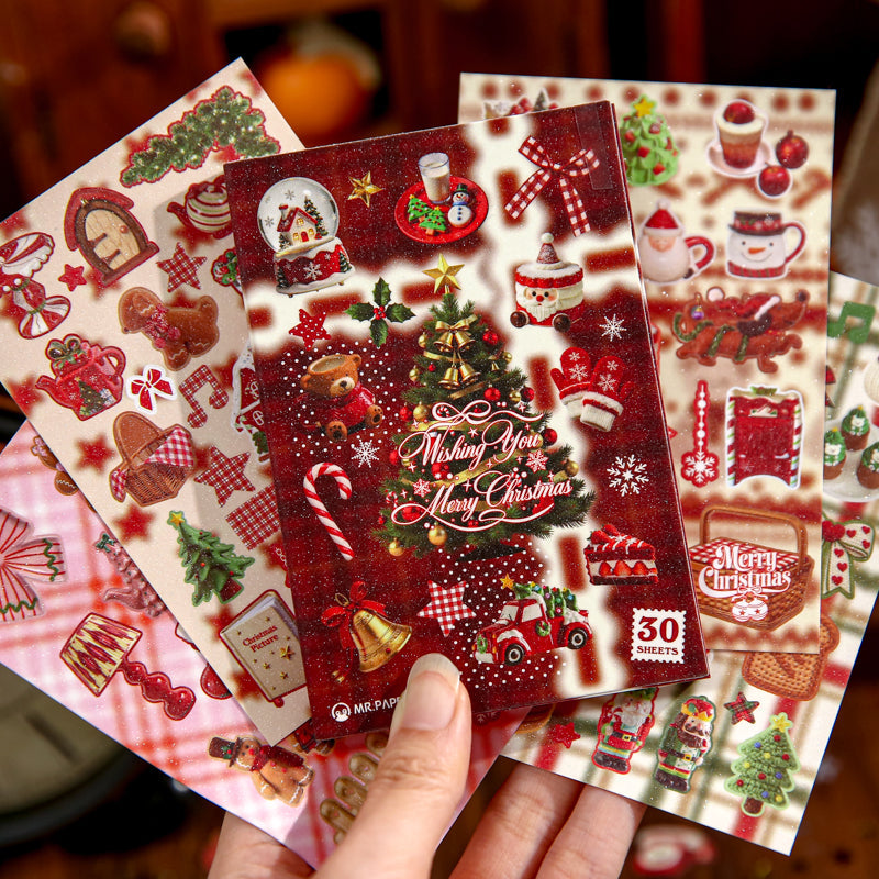 Holiday Limited Edition Series Sticker Book featuring book designs for journaling, scrapbooking and collage