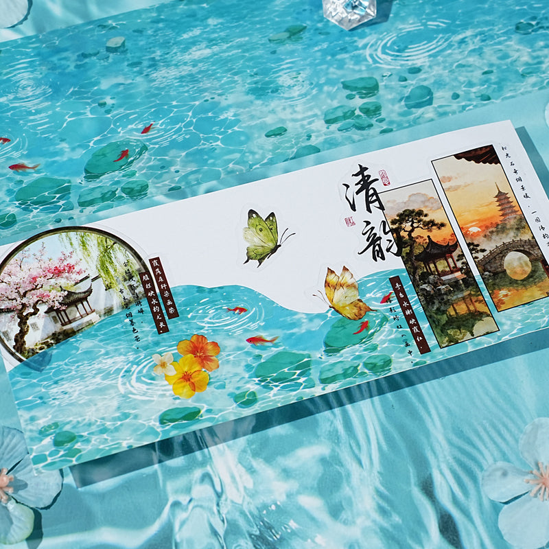 Clear Water Series PET Tape for journaling, scrapbooking and collage