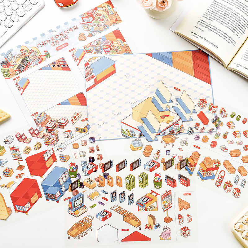 Store Replenishment Series 3D Sticker for journaling, scrapbooking and collage