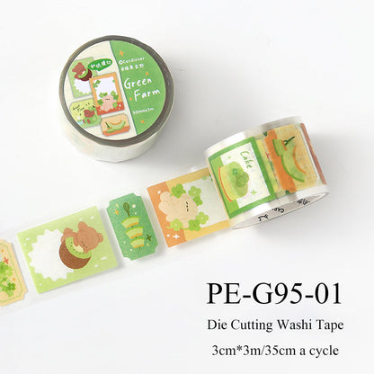 Forest Sweet Fruit House Series Die Cutting Washi Tape