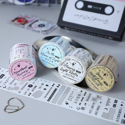Call For Love Series Die Cutting Synthetic Paper Tape for journaling, scrapbooking and collage