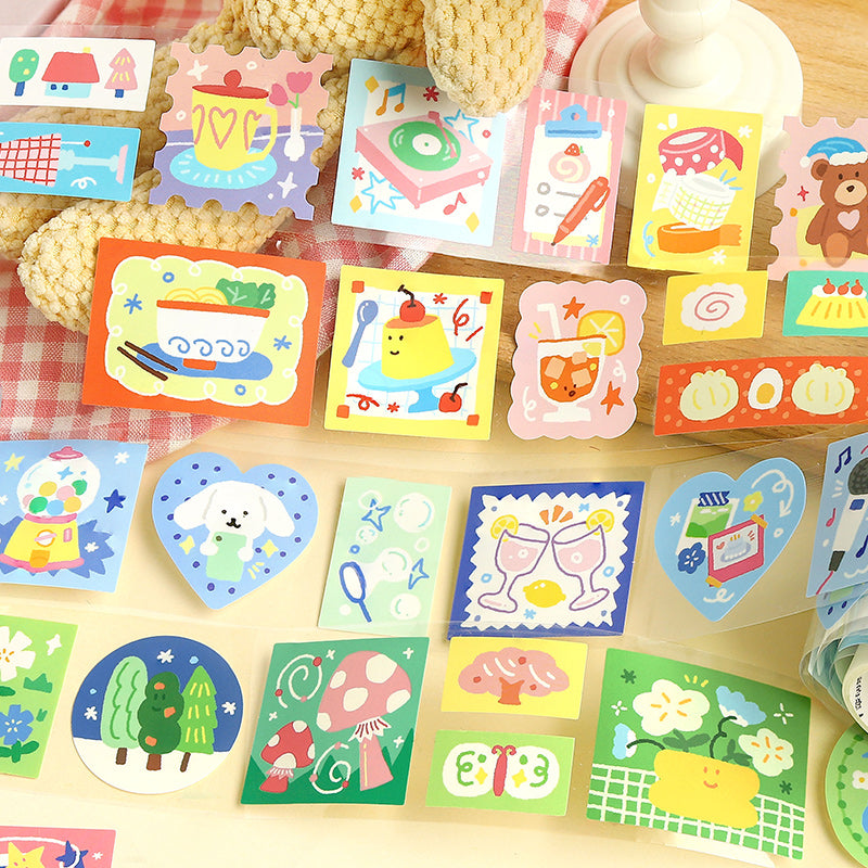 Colorful Dreamland Series Die Cutting Synthetic Paper Tape