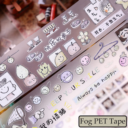 5cm*100cm Minor Emotions Die Cutting Washi/Fog PET Tape