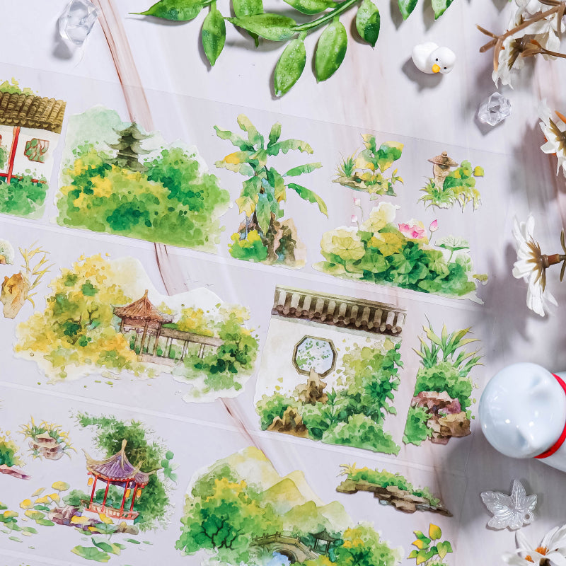 Whole Roll 6cm*5m Arrival Of Spring PET Tape featuring spring designs for journaling, scrapbooking and collage