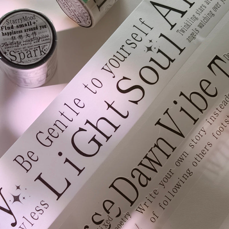 Whole Roll 5cm*3m Fantastic Composition Die Cutting Washi/PET Tape