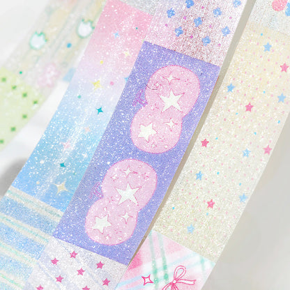 Light Salt Color Poetry Series Flash PET Tape featuring light, and color designs for journaling, scrapbooking and collage