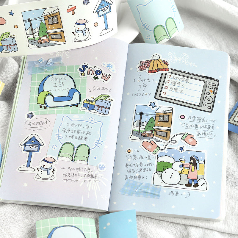 Seasonal Tales Series Die Cutting Writing Paper Tape