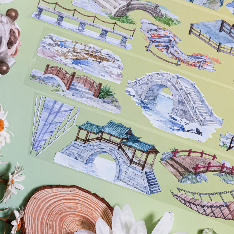 Whole Roll 6cm*5m Bridge Abutment PET Tape for journaling, scrapbooking and collage