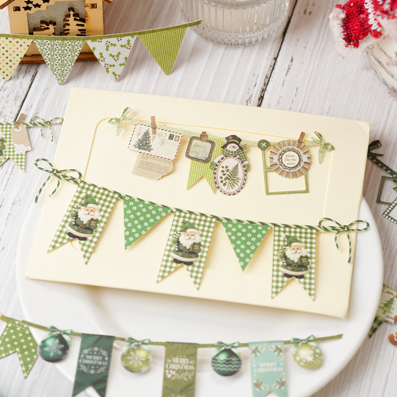 Christmas Flags Series Sticker for journaling, scrapbooking and collage