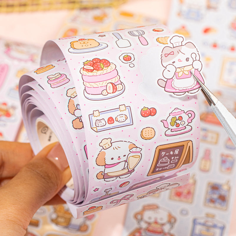 Sweet Store Manager Series Die Cutting Coated Paper Tape featuring sweet designs for journaling, scrapbooking and collage