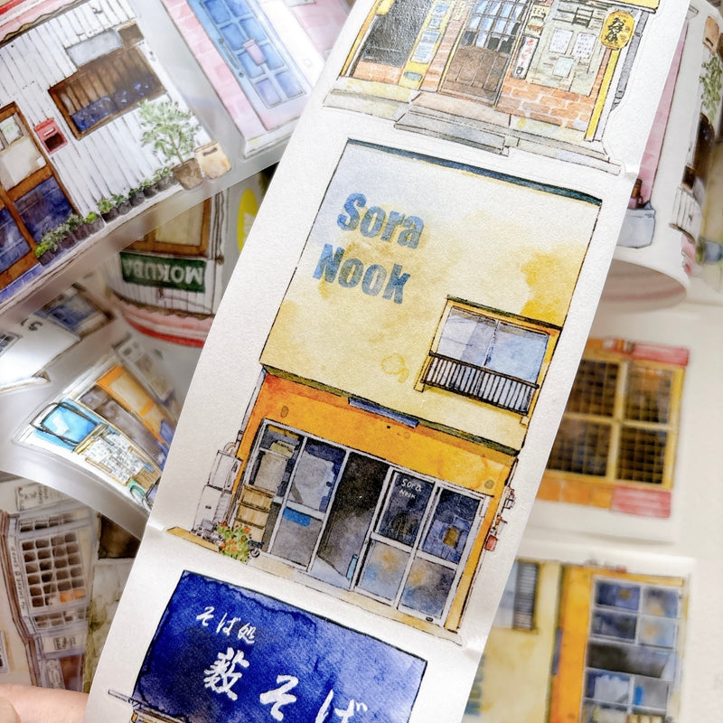 7cm*166cm Little House Die Cutting Washi/PET/Fog PET Tape