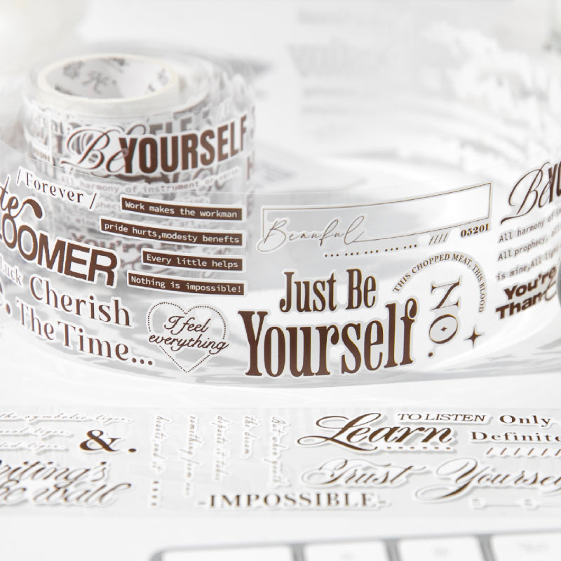 Slow writing series Die Cutting Synthetic Paper Tape for journaling, scrapbooking and collage