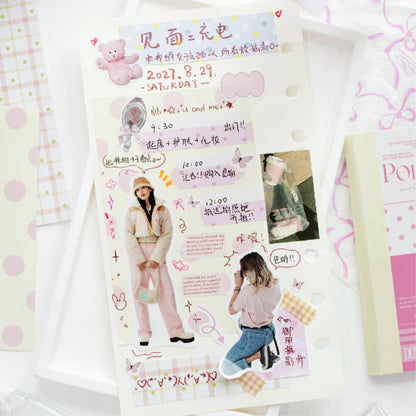 Dot Private Collection Series Sticker Book featuring book designs for journaling, scrapbooking and collage