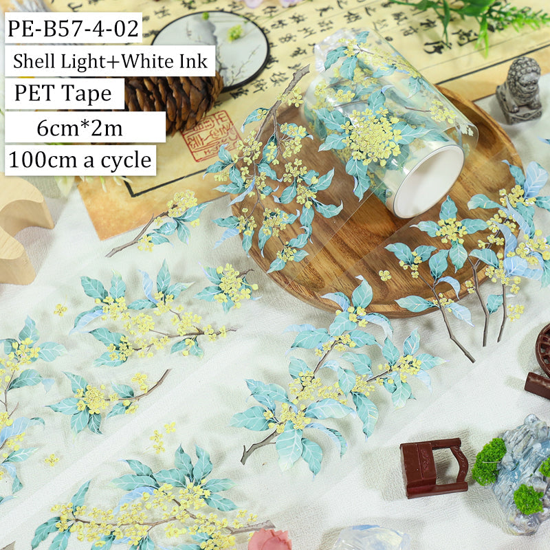 Glod Osmanthus Die Cutting Washi/Shell Light PET Tape