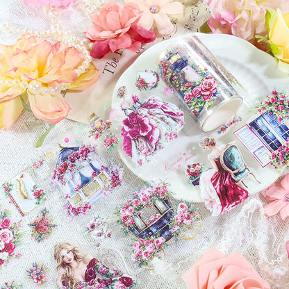 Blooms delight the senses PET Tape featuring light designs for journaling, scrapbooking and collage