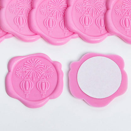 Relief flower bed Wax Seal Sticker