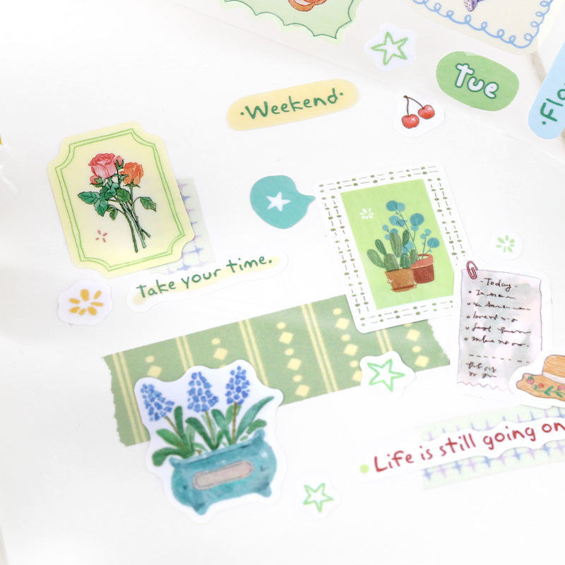 Healing Checklist Series Die Cutting Self-adhesive Tape featuring check designs for journaling, scrapbooking and collage