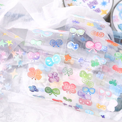Variegated Small Fragment Series Die Cutting PET Tape for journaling, scrapbooking and collage
