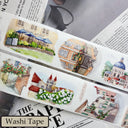 6.5cm*125cm Encountering the small town Die Cutting Washi/PET/Fog PET Tape