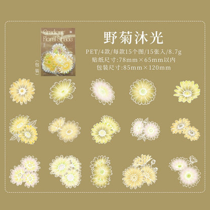 Gradient Floral Shade Sticker Pack