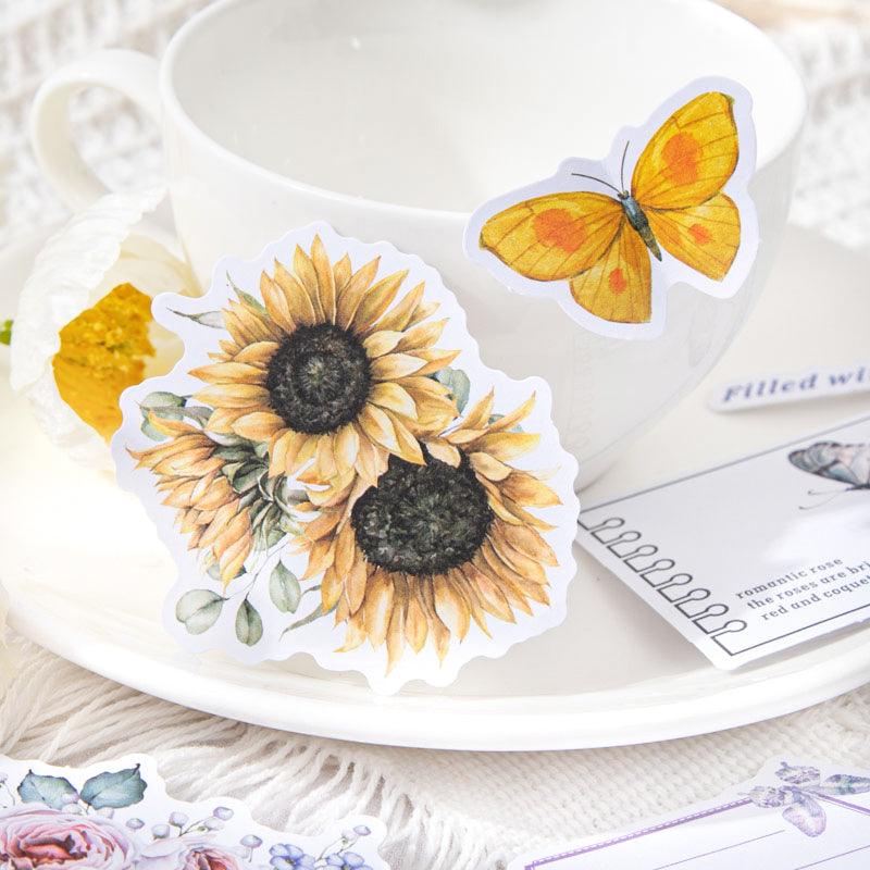 Flower butterfly sleep Sticker