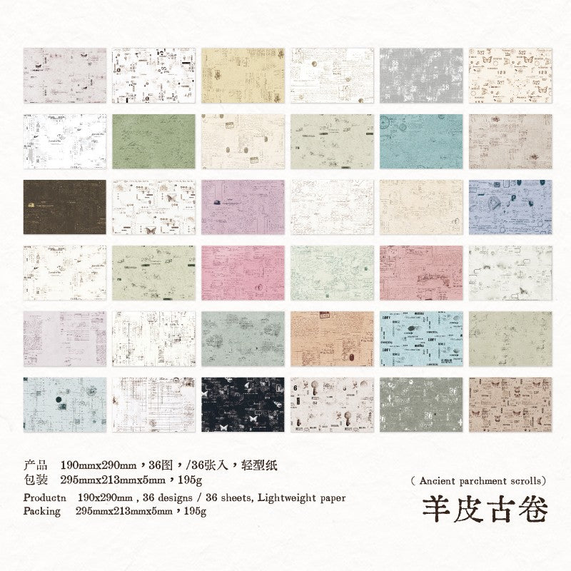 Retro Specimen Material Paper