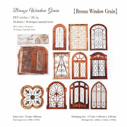 Iron Flower Window Series Botanical Sticker Pack