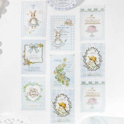 Fairy Tale Town Series Die Cutting Gold Stamping Sulfuric Acid Paper Tape featuring fairy, tale, and old designs for journaling, scrapbooking and collage