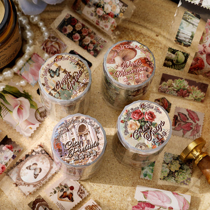 Wild Rose Series Die Cutting Self-adhesive Tape featuring rose designs for journaling, scrapbooking and collage