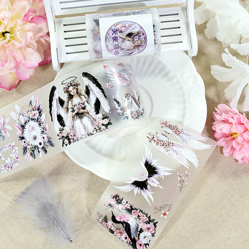 Angel Feathers Fog PET Tape for journaling, scrapbooking and collage