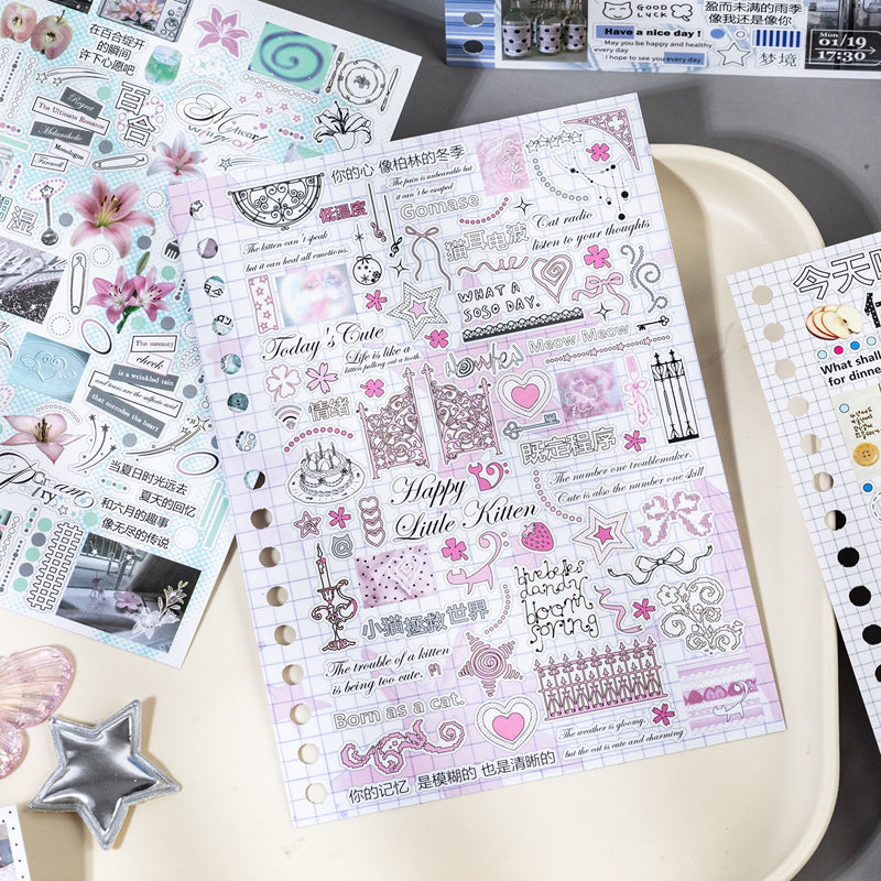 Dream Island Sequel Series Sticker Book featuring dream, book, and island designs for journaling, scrapbooking and collage