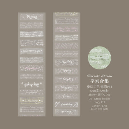 Hand Tear Catalog Series Die Cutting Fog PET Tape