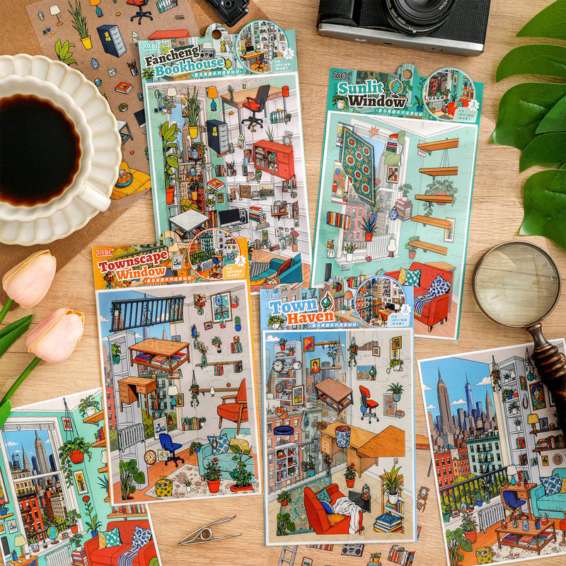 Manx Leisure Series 3D Sticker featuring leisure designs for journaling, scrapbooking and collage