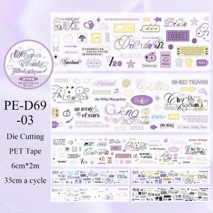 Whispering Among the Clouds Series Die Cutting PET Tape
