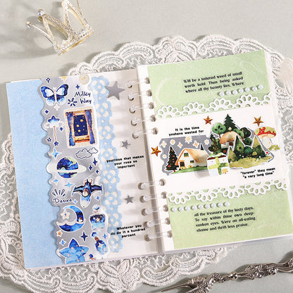 Dream Journey Series Aluminum Foil Paper Tape featuring dream designs for journaling, scrapbooking and collage