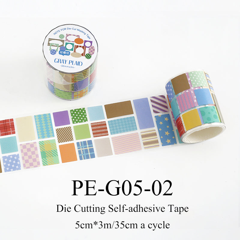 Colorful Classification Series Die Cutting Self-adhesive Tape