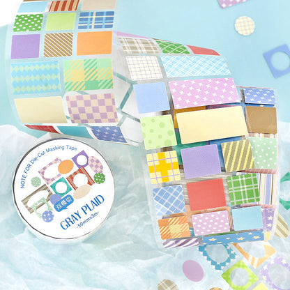 Colorful Classification Series Die Cutting Self-adhesive Tape featuring cat, and color designs for journaling, scrapbooking and collage