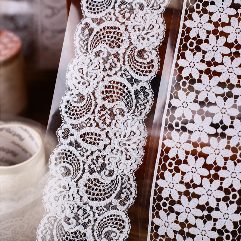 Lace Dreamland Series PET Tape featuring dream, and lace designs for journaling, scrapbooking and collage