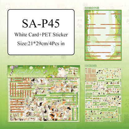Cat Fantasy Adventure Series 3D Sticker featuring fantasy, and cat designs for journaling, scrapbooking and collage